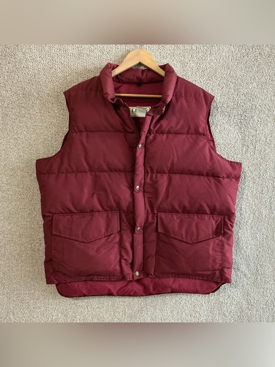 L.L. Bean Other - L.L. Bean Men's Quilted Puffer Vest in Burgundy